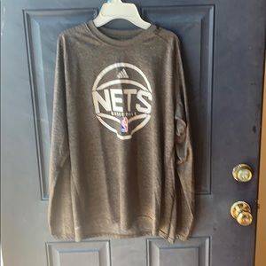 Nets Adidas Large Long Sleeve Shirt
